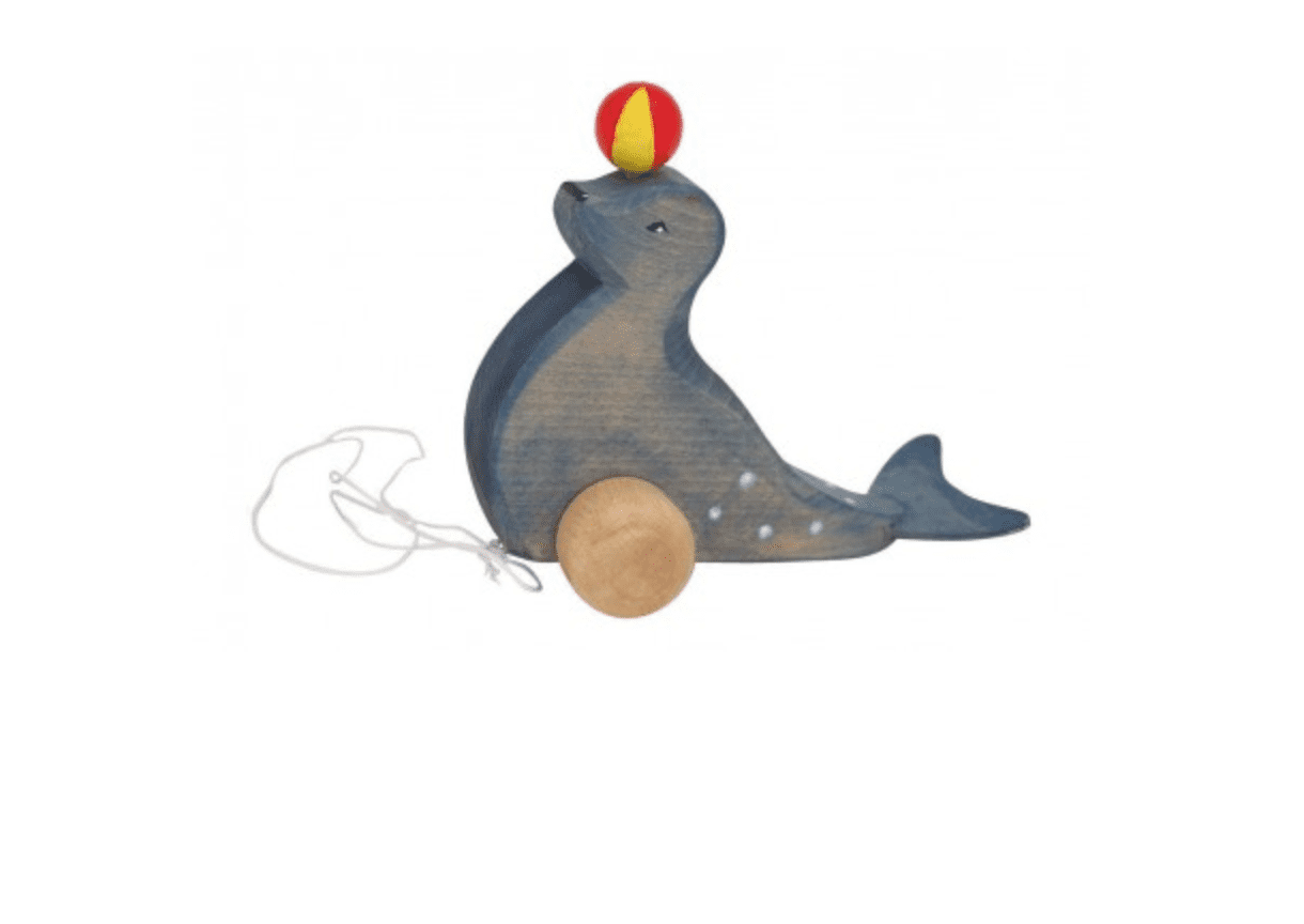 Ostheimer Kinderkram Seehund mit Ball zum Ziehen